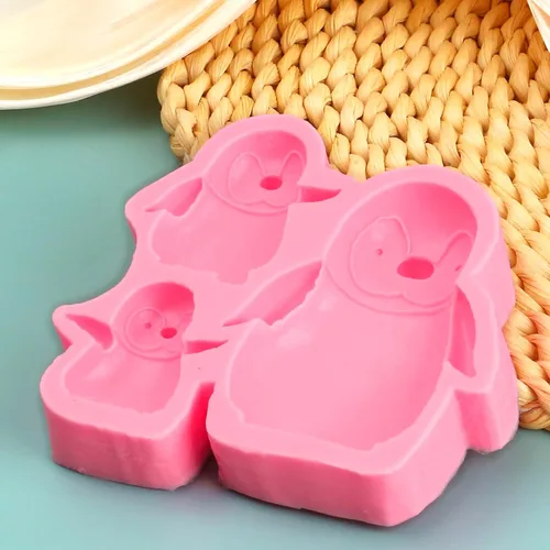 Miniatura 8 de Moldes de silicona de pingüinos grandes de lujo, decoración de pasteles familiares de pingüinos, molde de fondant, para cupcakes, magdalenas