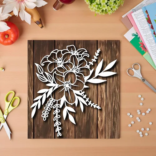 Miniatura 5 de Troqueles de flores para hacer tarjetas, troqueles de metal, plantillas de corte de flores, plantillas de corte de flores, álbum de recortes, álbum