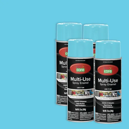 Miniatura 77 de Pintura en aerosol, 12 onzas, paquete de 6 (mezcla de colores cálidos: blanco brillante, rojo rubí, naranja, amarillo, marrón, negro brillante)