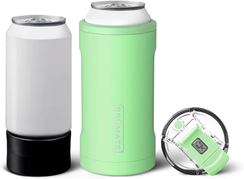 Miniatura 13 de BrüMate Hopsulator Trio - Enfriador de latas aislado 3 en 1 para latas de 12 o 16 onzas + vaso 100 % a prueba de fugas con tapa, aislado