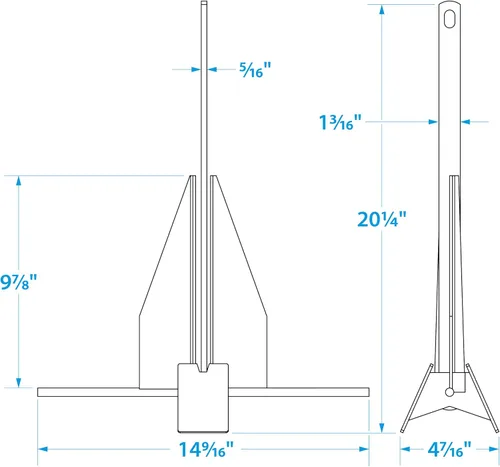 Miniatura 7 de Seachoice - Anclaje de lujo con vástago de anillo deslizante, acero galvanizado en caliente, varios tamaños