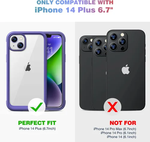 Miniatura 437 de Diaclara Funda diseñada para iPhone 16, mejorada [protección completa de la cámara], carcasa resistente de cuerpo completo con protector de pantalla