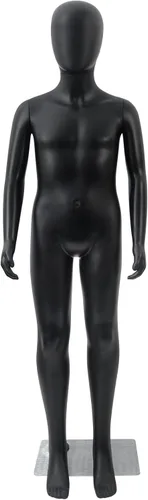 Miniatura 11 de Maniquí infantil, maniquíes para niños de cuerpo completo de 43.3 pulgadas, maniquíes de forma de vestido negro para niños, exhibición realista