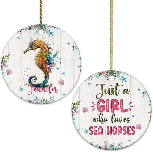 Miniatura 16 de Hyturtle Adorno de Navidad personalizado para los amantes de los ajolotes – Just A Girl Who Loves Axolotls Adorno de cerámica con nombre