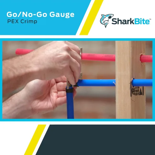 Miniatura 4 de SharkBite Herramienta de crimpado PEX de 3/8 de pulgada calibre Go / No-Go, accesorios de plomería, 23080