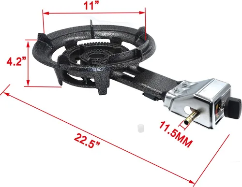 Miniatura 4 de Estufa portátil de gas propano para exteriores de 10KW/34000 BTU con manguera Jumbo Super Supergas Camp Camping Tailgating Gas Fire