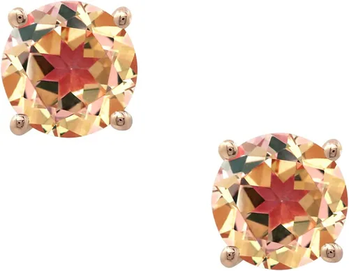 Miniatura 2 de Tienda Collection Plated Sterling Silver Stud Earrings made with Genuine Topaz Gemstones
