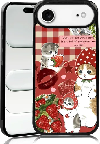 Miniatura 47 de Elegante funda de teléfono con diseño de gato Marie compatible con iPhone 11, funda de encaje dorado para iPhone, a prueba de golpes, rosa fucsia