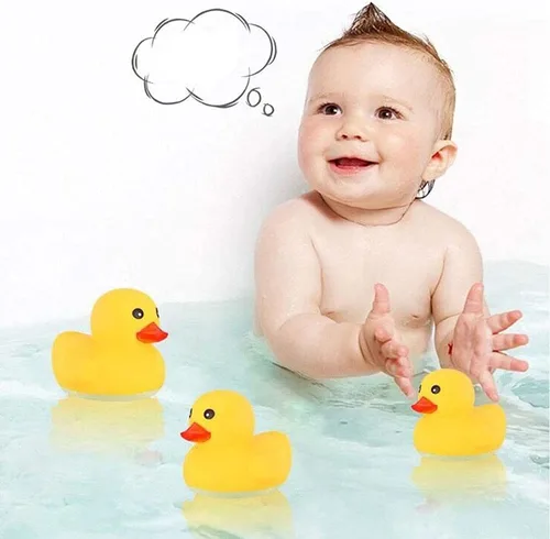 Miniatura 4 de umbresen Patos de goma amarillos preescolares juguetes de baño para tina, regalo para baby shower, bebés y niños pequeños, flotador de piscina