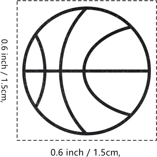 Miniatura 2 de Sello de goma de baloncesto, 3/5 pulgadas, pequeño sello deportivo para álbumes de recortes, planificación de tarjetas