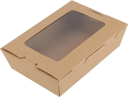 Miniatura 4 de SEUNMUK 30 cajas de comida marrón kraft de 40 onzas, contenedores desechables de papel kraft para llevar, recipientes de comida para llevar
