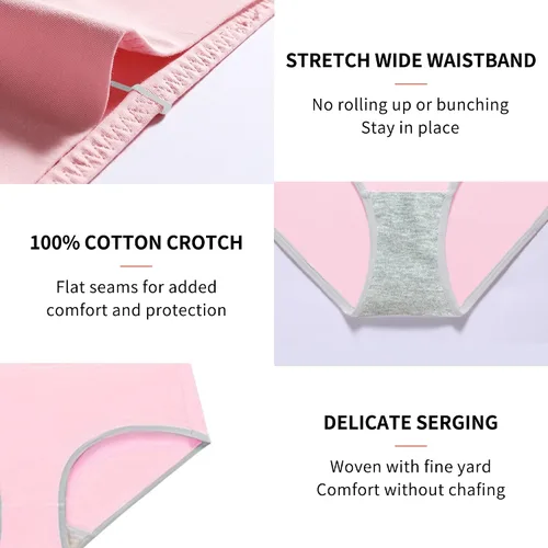 Miniatura 5 de Migbean Ropa interior de cintura alta para mujer, ropa interior para mujer, bragas para mujer, ropa interior de talla grande para mujer, bragas