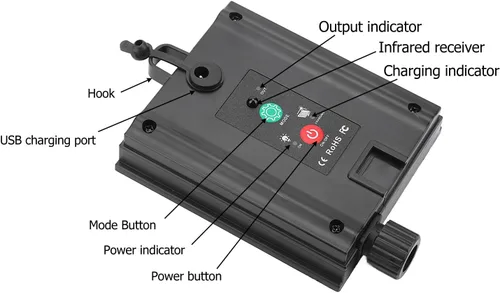 Miniatura 5 de Diydeg Panel solar de repuesto, caja de control de luz solar ajustable impermeable automática con control remoto, placa de circuito de cadena