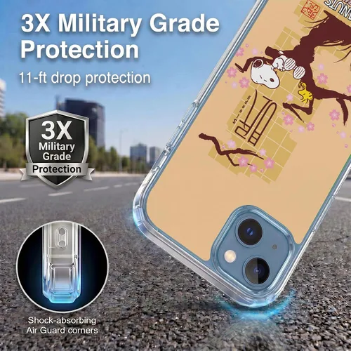 Miniatura 497 de Carcasa de gel para iPhone 7 Plus/iPhone 8 Plus, diseño de Snoopy Oriental de Peanuts, Badges