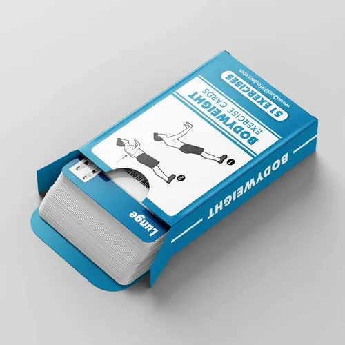 Miniatura 7 de Paquete de 2 tarjetas de entrenamiento de fitness con peso corporal y mancuernas, más de 100 ejercicios
