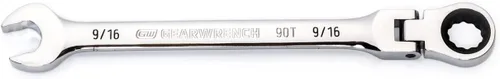 Miniatura 20 de GEARWRENCH 86741 Llave combinada de trinquete de cabeza flexible de 12 puntos con arco oscilante de 4 grados de 5/16