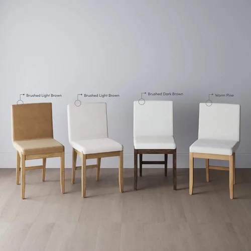 Miniatura 8 de Nathan James Gracie - Silla de comedor moderna, silla de comedor tapizada, lino natural/marrón claro, juego de 4 Lino marrón claro cepillado