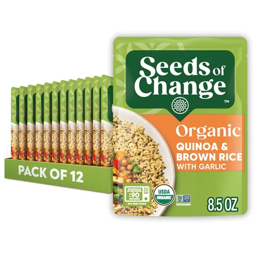 SEEDS OF CHANGE Quinoa orgánica y arroz integral, 8.5 onzas (paquete de 12)