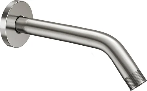Cobbe Brazo de ducha con brida y cinta de teflón, brazo de ducha montado en la pared de 10 pulgadas, extensión de acero inoxidable 304 para cabezal