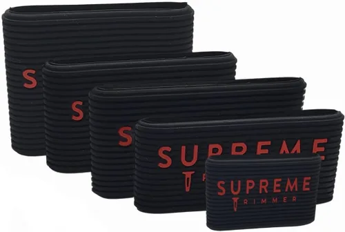 Miniatura 8 de Supreme Trimmer - Pinzas de peluquero profesionales (5 piezas) bandas antideslizantes SGR50 para cortadora de pelo, agarre de peluquero