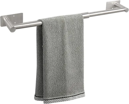Miniatura 10 de Barra de Toalla de Baño Autoadhesiva, Barras de Toalla de Acero Inoxidable para Baño Adhesivas y Montadas en la Pared, Soporte de Toalla Resistente