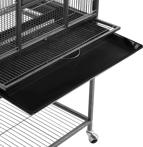Miniatura 9 de Yaheetech Jaula de hierro forjado extra grande para periquitos con soporte desmontable para cacatúa, sol, mejilla, conure, agapornis, pinzón