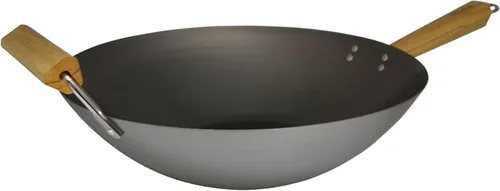 Miniatura 13 de IMUSA Wok antiadherente de acero al carbono de 9.5 pulgadas con mango Cool Touch, color negro