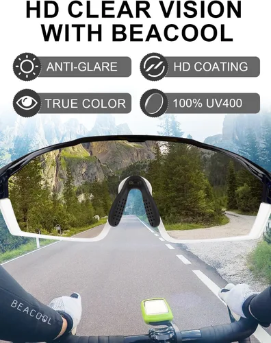 Miniatura 6 de BEACOOL Gafas de sol polarizadas deportivas de ciclismo para hombres y mujeres, UV400, gafas de sol de béisbol, TR90, marco para pesca, correr