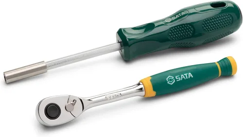 Miniatura 6 de SATA ST09543G - Juego de herramientas mecánicas de 149 piezas SAE y métrico Trinquete de 72 dientes de 1/4" y 3/8" de transmisión Enchufes