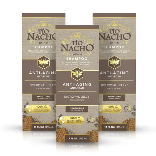 Miniatura 10 de TIO NACHO Shampoo Apariencia más joven revitaliza el cabello, con jalea real 14 onzas líquidas