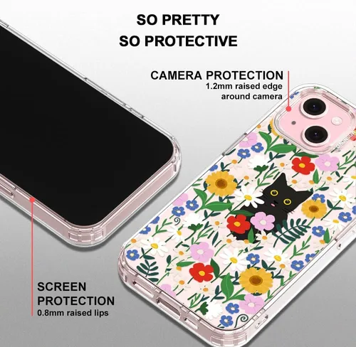 Miniatura 4 de MOSNOVO - Funda para iPhone 14/15 Plus, protección Buffertech contra caídas de grado militar (6.6 pies), antidesprendimiento, poliuretano
