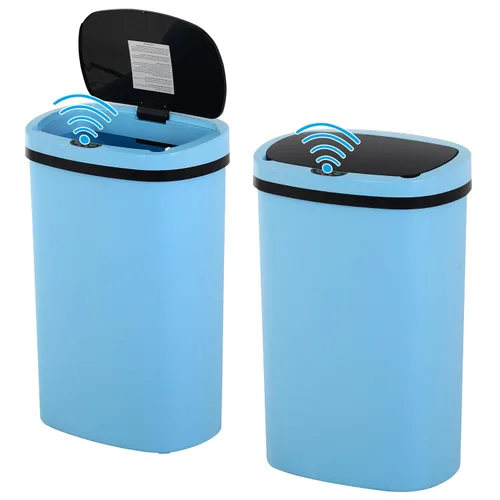 Miniatura 8 de Cubo de basura de 13 galones con tapa, sensor de movimiento, cubo de basura de cocina, material plástico impermeable y a prueba de desorden