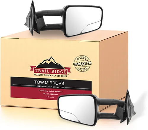 Miniatura 65 de Trail Ridge Juego de espejos de remolque de 2 piezas para el lado del conductor y del pasajero compatible con Ford F-150 FO1320479 FO1321479