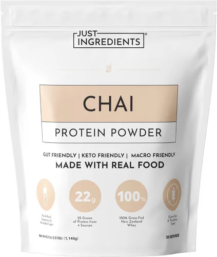 Miniatura 34 de Proteína en polvo de chocolate – Mezcla de 30 porciones con suero de leche 100% alimentado con pasto y proteínas vegetales orgánicas – rico sabor a
