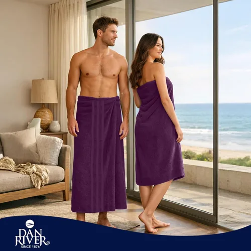 Miniatura 2 de DAN RIVER Paquete de 2 toallas de baño extra grandes de 35 x 70 pulgadas, toallas de baño grandes para adultos, juego de toallas extra grandes