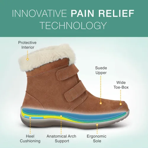 Miniatura 3 de Orthofeet Botas ortopédicas de gamuza Florence para mujer