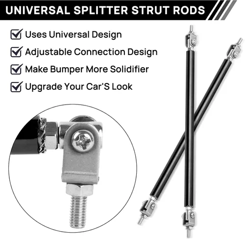 Miniatura 4 de Varillas de soporte divisoras, varillas de puntal divisor universal de 7.87 pulgadas, barra de puntal de labio frontal ajustable, 2 piezas, difusor