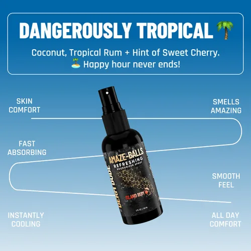 Miniatura 42 de Derm Dude Amaze Ball - Desodorante en aerosol para hombres Spray antirozaduras para ingle y saco con DeoPlex y aloe vera Control de olores