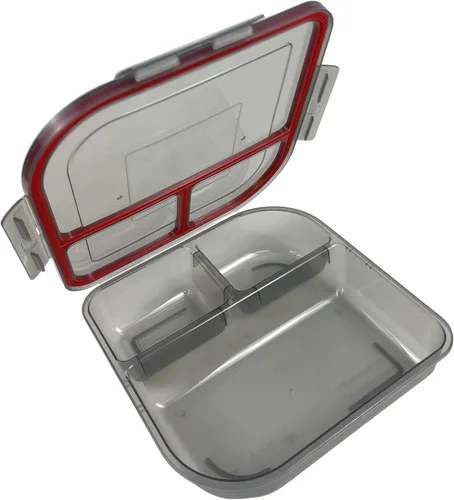 Miniatura 13 de MyGo Container - Contenedor grande para llevar de 3 compartimentos, 9-3/8" X 9-3/8" X 2-1/2", reutilizable, apto para microondas, azul