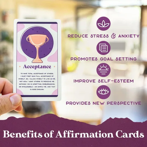 Miniatura 2 de PURPLE CANYON Tarjetas de afirmación diaria para mujeres y hombres Afirmaciones positivas para atención plena, meditación e inspiración Hermosa