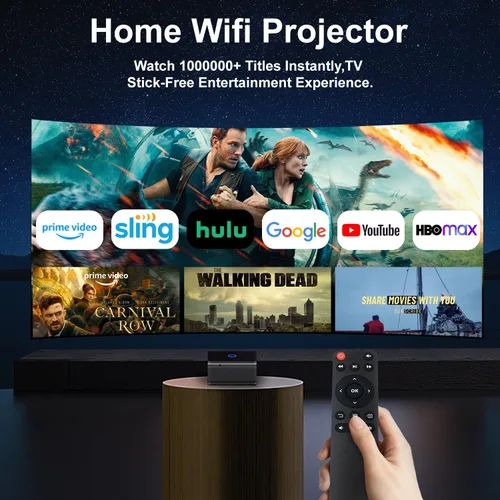 Miniatura 2 de Proyector inteligente para exteriores con WiFi 6 y Bluetooth 5.3, enfoque automático y Keystone, DoIby Audio, película nativa 1080P, proyector