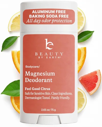 Desodorante sin aluminio para hombres y mujeres, fabricado en Estados Unidos con ingredientes naturales y 55% orgánicos, protección contra olores