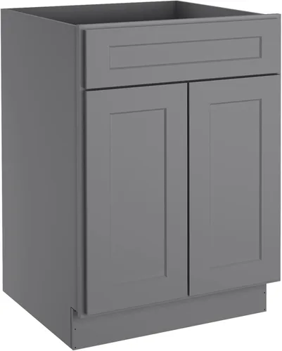 Miniatura 30 de LOVMOR Armarios de base de cocina, armario de almacenamiento aparador, gabinete de entrada con 1 cajón y estante ajustable, 24 pulgadas de ancho x