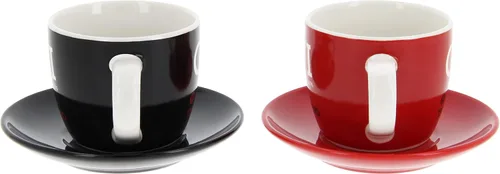 Miniatura 7 de BRISA VW Collection - Juego de tazas de café expreso Volkswagen, diseño GTI (The Legend/Red & Black/2 piezas/3.4 fl oz/3.4 fl oz)