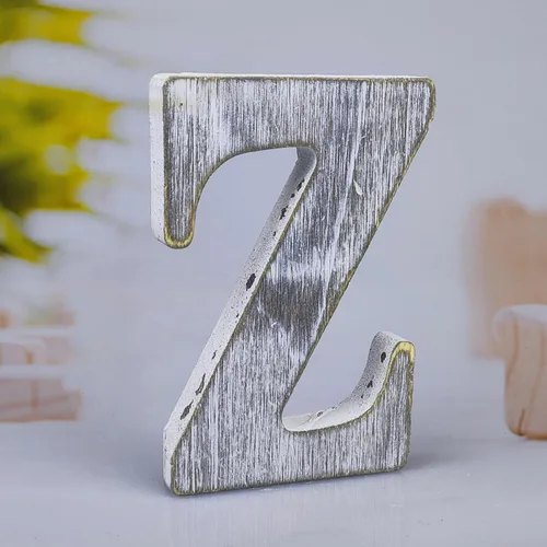 Miniatura 27 de Letras de madera rústica sin terminar de 6 pulgadas para decoración de pared, letras decorativas de pie en rodajas, decoración de tablero