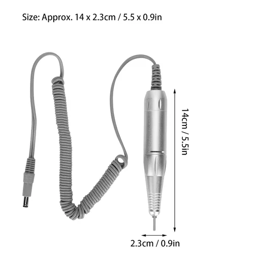 Miniatura 7 de Pluma eléctrica del taladro del clavo 35000rpm para la máquina, reemplazo portátil de la manija de la aleación de aluminio, pieza de mano