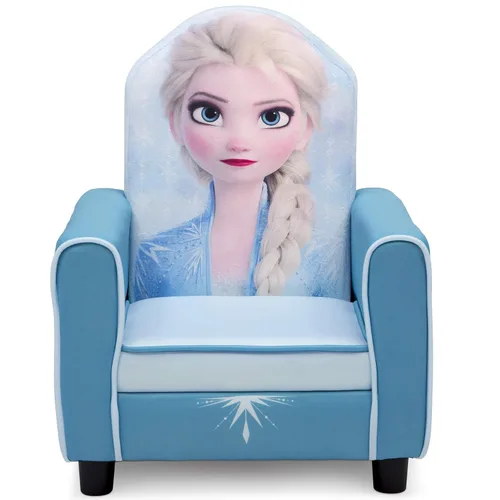 Delta Children Silla tapizada figurada para niños, madera, Disney Frozen II Elsa