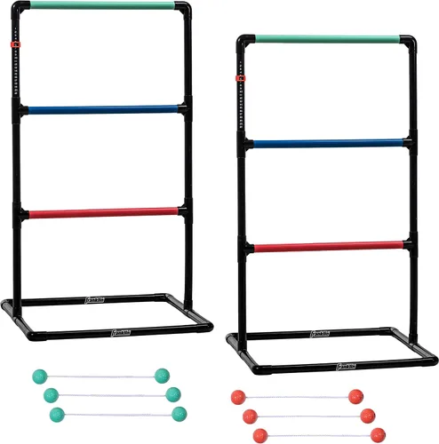 Miniatura 9 de Franklin Sports Juego de pelota de escalera, incluye 2 objetivos de bola de escalera con bases pesadas y 6 bolas, juego de lanzamiento de golf