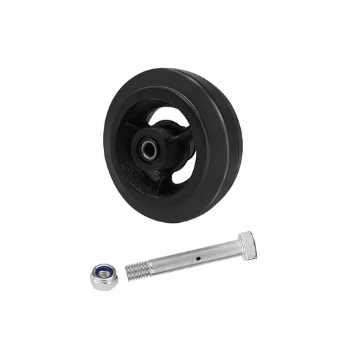 Miniatura 14 de Ruedas de 6 pulgadas para carrito, ruedas resistentes para ruedas industriales, ruedas de goma sobre hierro fundido, juego de 4 ruedas para carrito