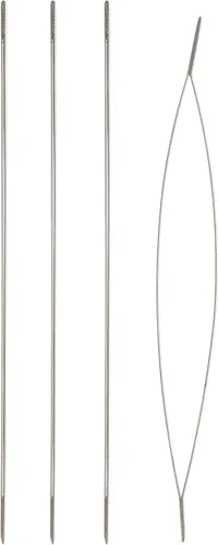 Miniatura 5 de The Beadsmith Agujas de cuentas de ojo grande, 2.125 pulgadas, 4 por tarjeta, puntos afilados, uso para costura general, tejido y bordado, muy fácil